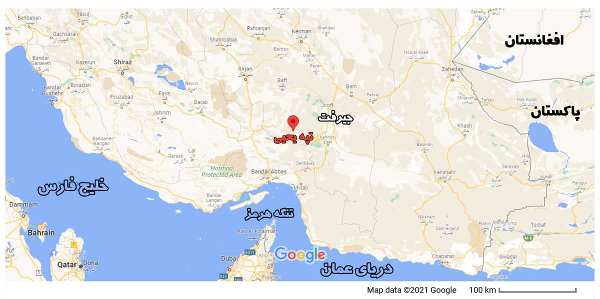 موقعیت جغرافیایی تپه یحیی